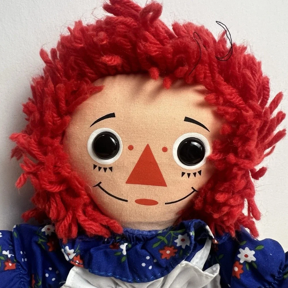 1987 *RAGGEDY‎ ANN DOLL* Vintage Playskool Fabric Stuffed Plush Toy Red Hair EUC